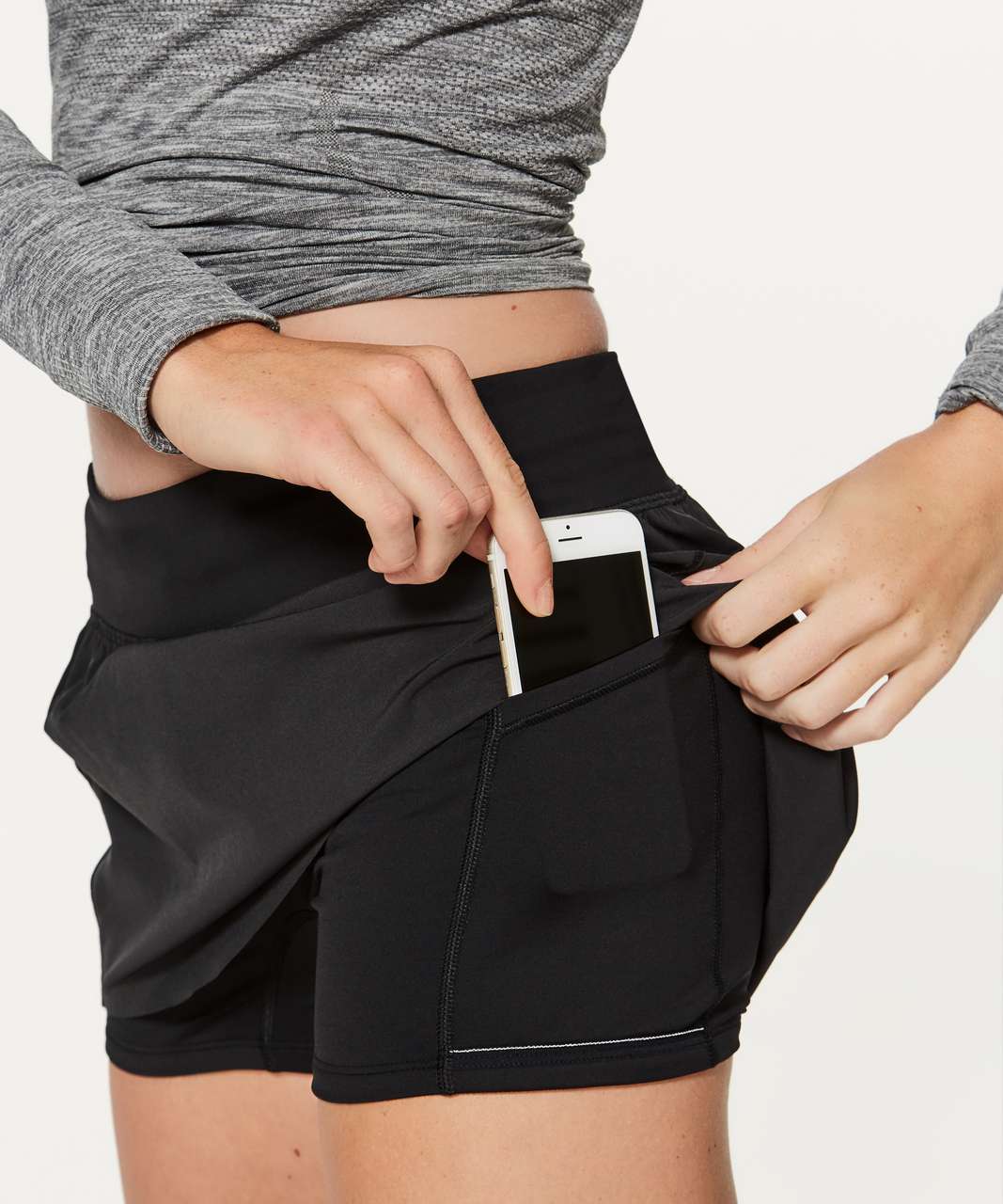 Lululemon Final Lap Skirt - Black - lulu fanatics