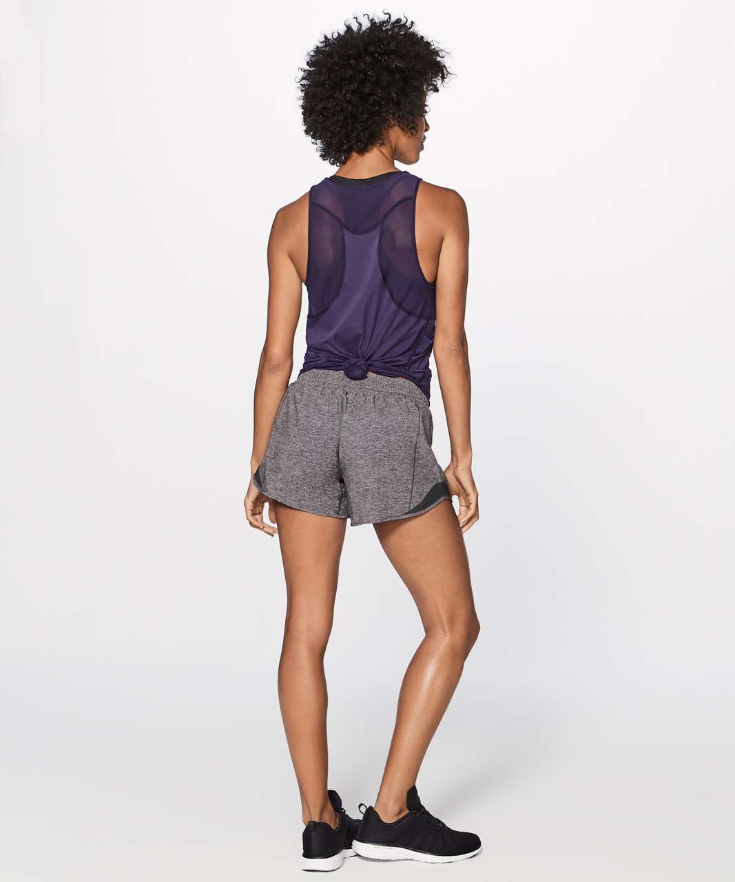 Lululemon Hotty Hot Short II *Long 4" - Heather Lux Multi Black / Heathered Black (First Release)