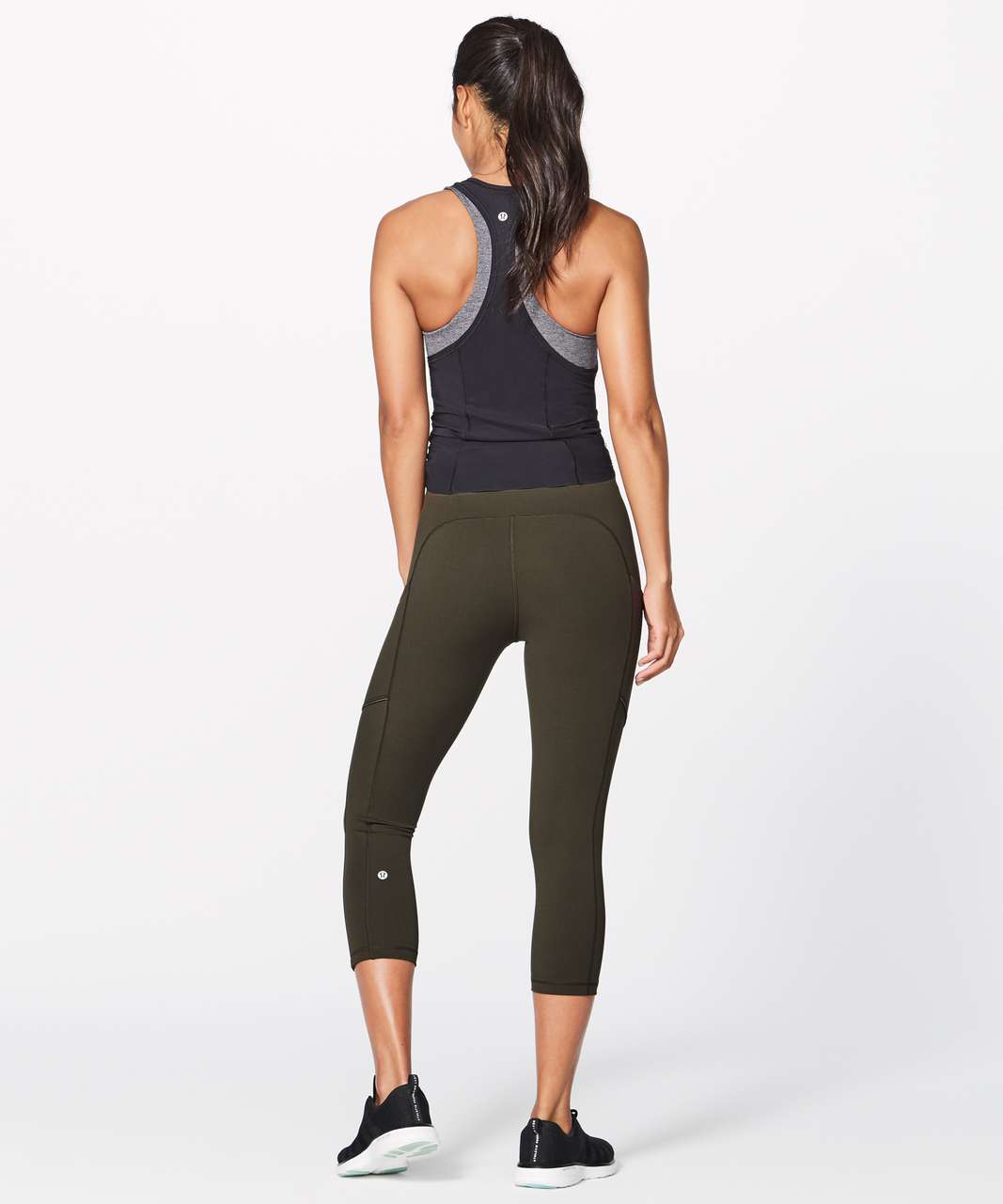 Lululemon Speed Up Crop (21") - Dark Olive