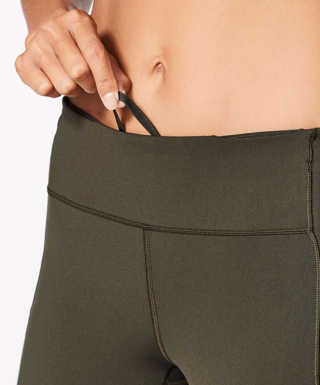 Lululemon Speed Up Crop (21") - Dark Olive