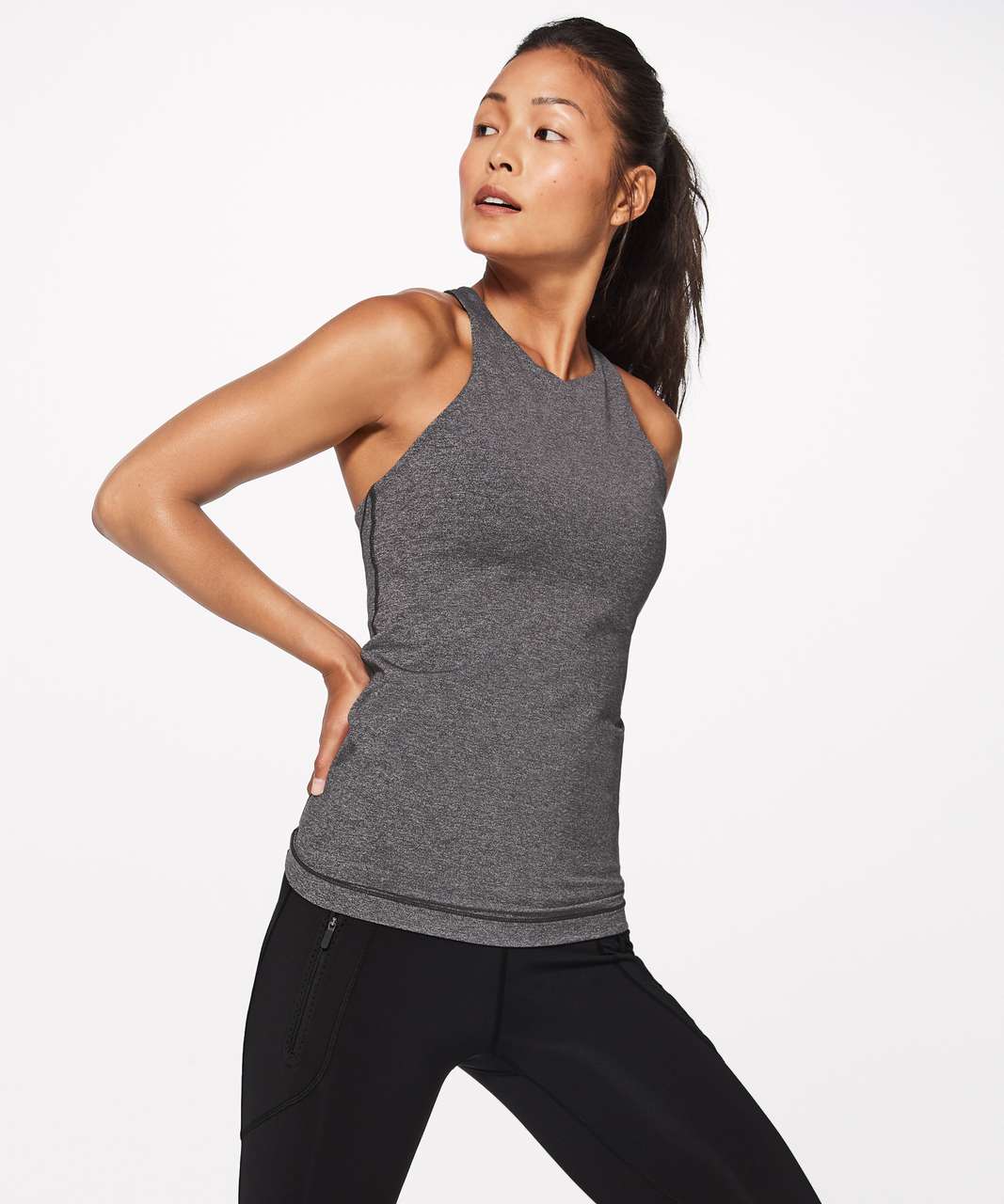 Lululemon In Training Tank - Heathered Black