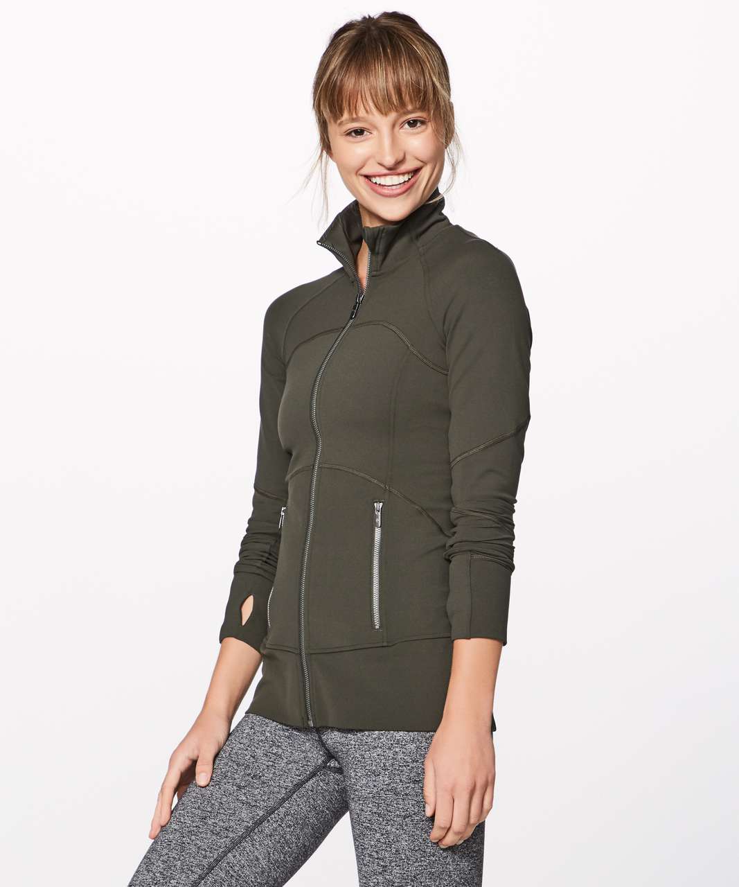 LULULEMON Dark Olive City Sleek Jacket — Size 2 for Sale in New