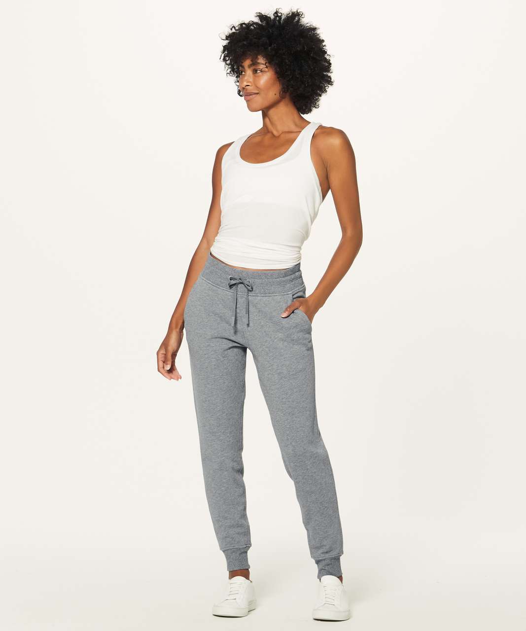 Lululemon Warm Down High-Rise Jogger - Heathered Core Ultra Light Grey -  lulu fanatics