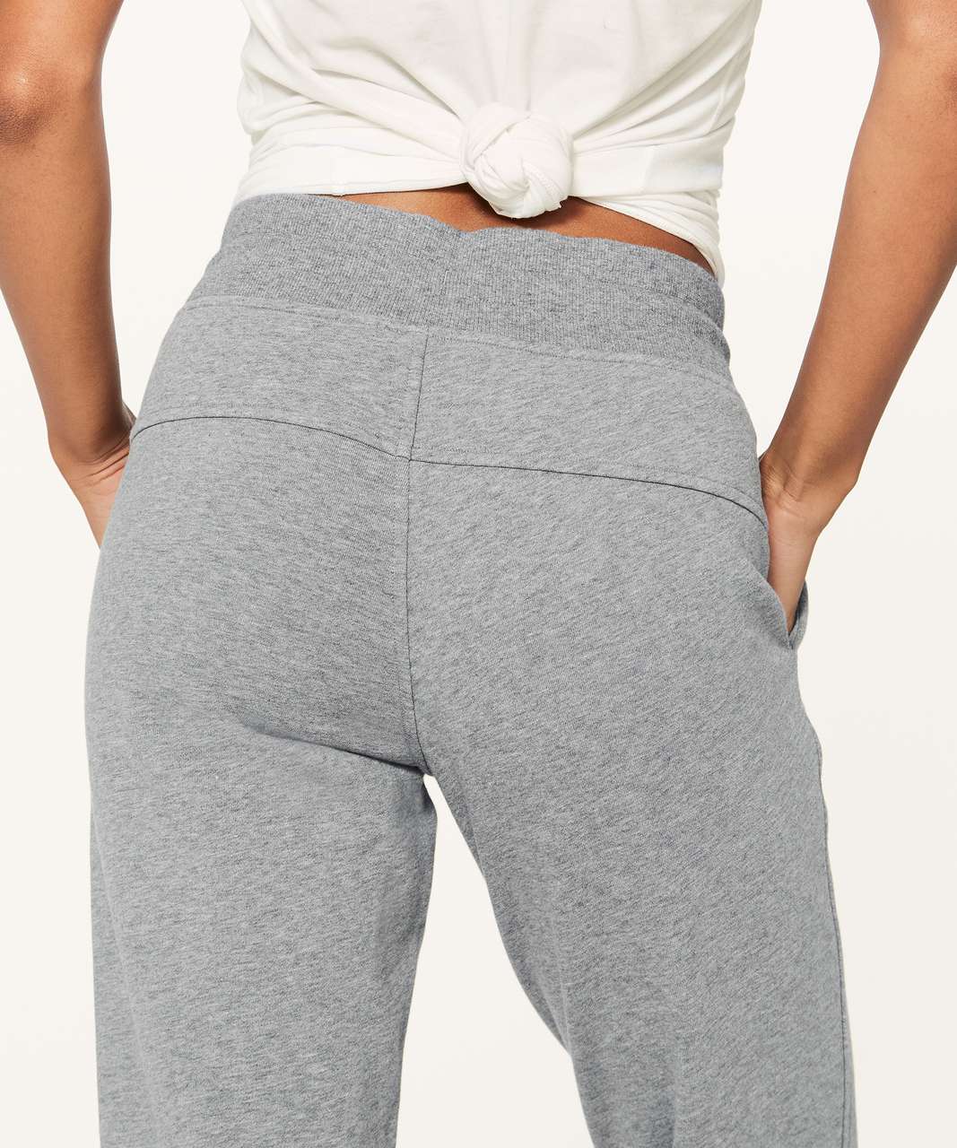 Lululemon Warm Down Jogger *Soft Touch - Heathered Core Ultra Light Grey -  lulu fanatics