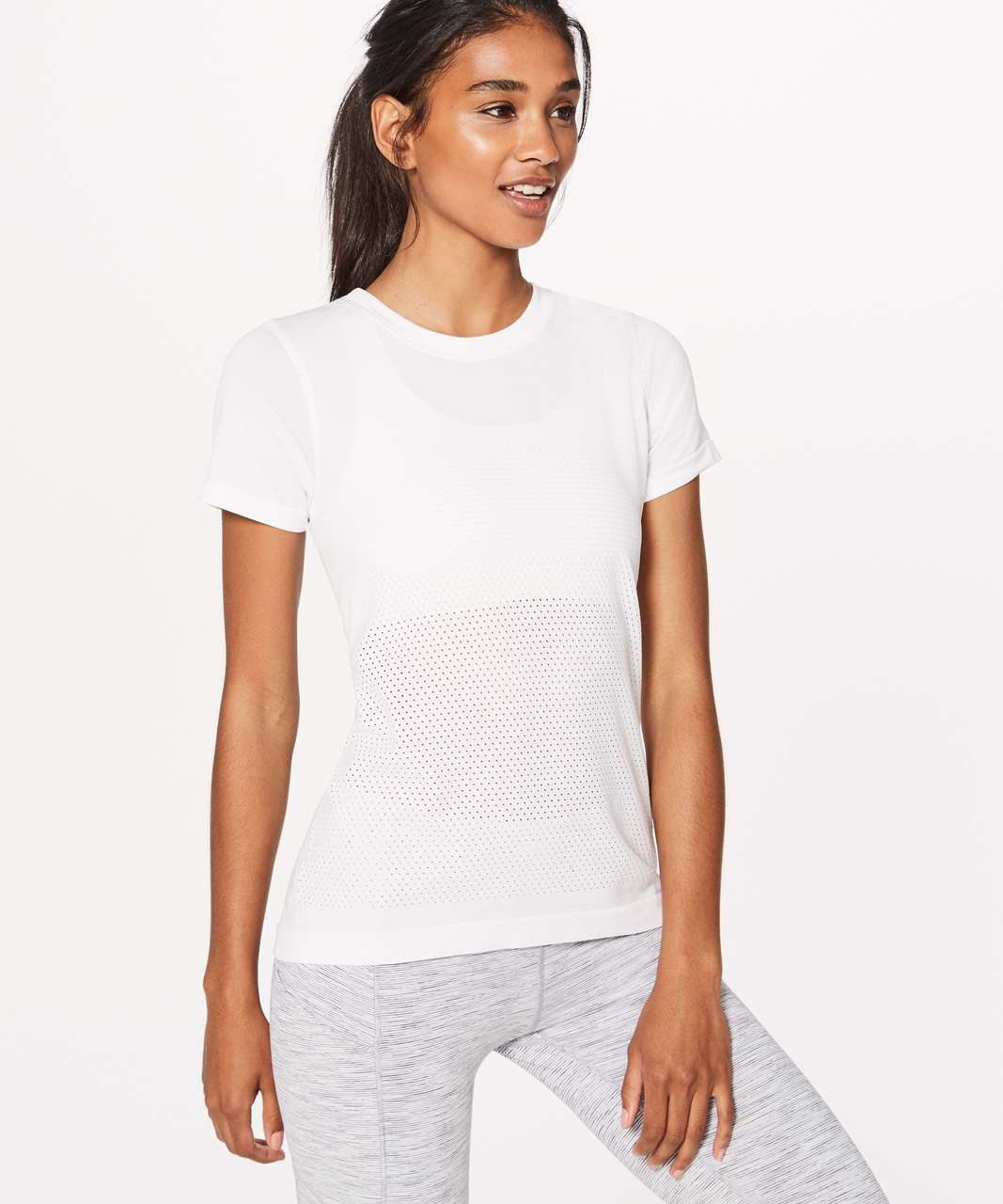 Lululemon Swiftly Breathe Short Sleeve - White / White - lulu fanatics