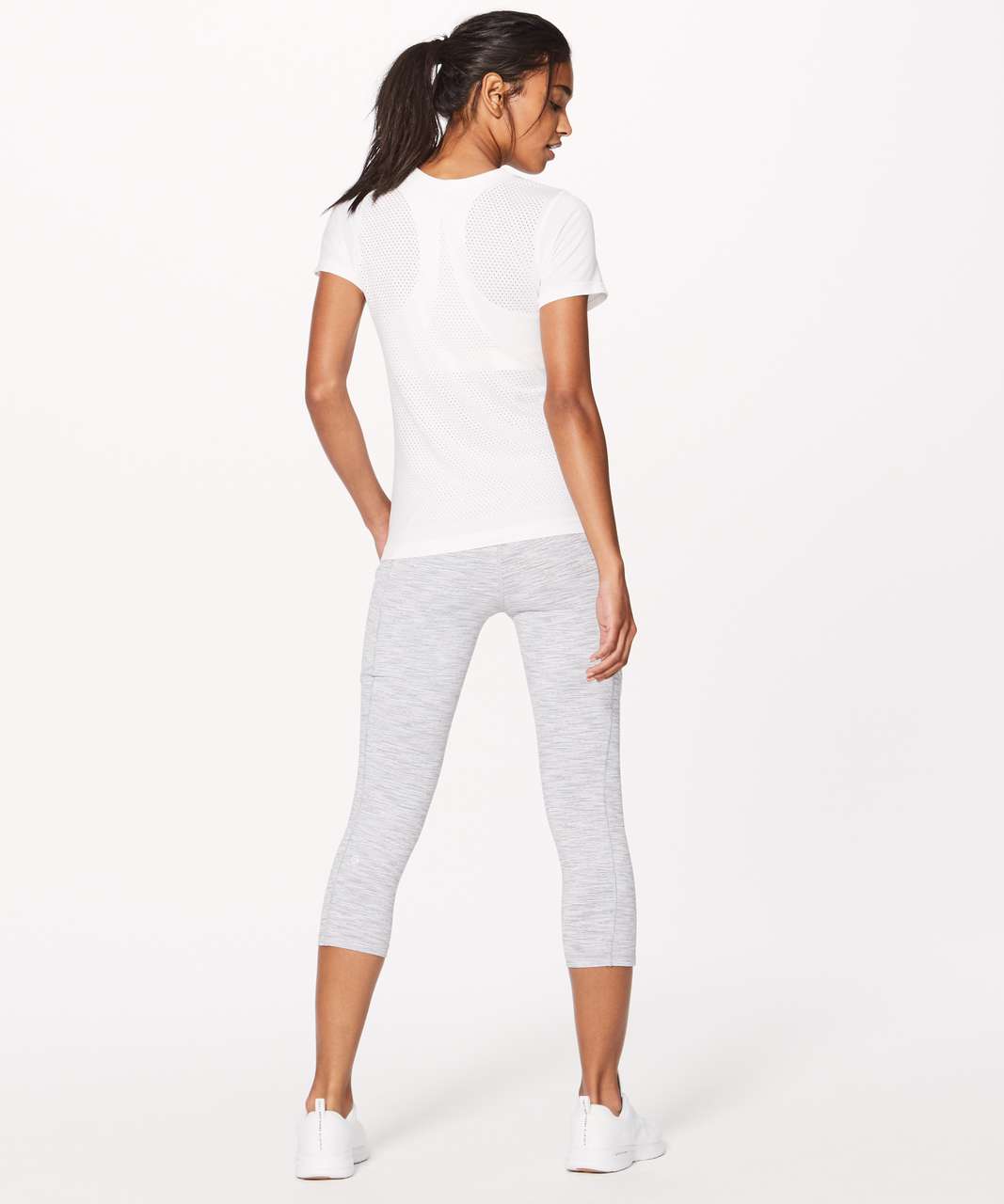 Lululemon New Ambition Cropped Short Sleeve - White - lulu fanatics