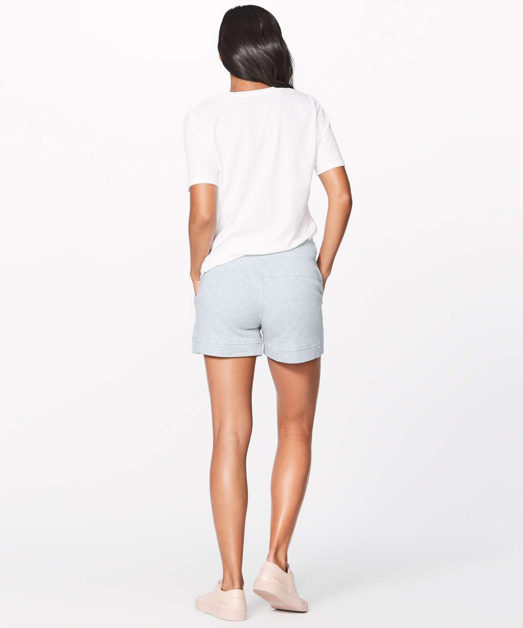 Lululemon Warm Down Short (4") - Heathered Vapor