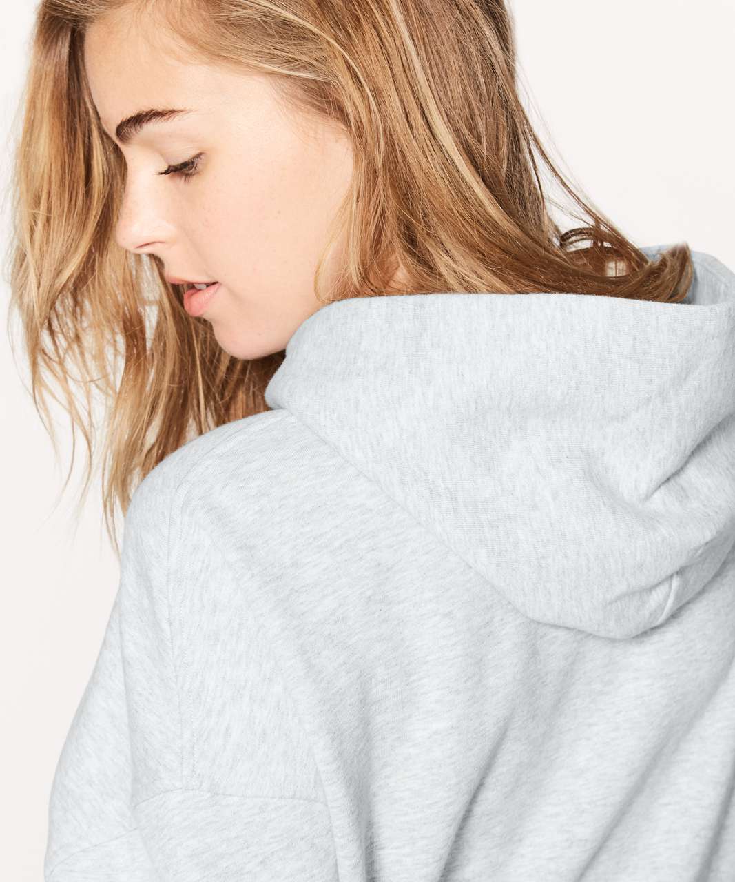 Lululemon Warm Down Hoodie - Heathered Vapor - lulu fanatics