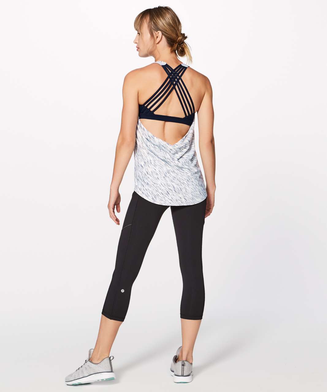 Lululemon Wild Tank - Tiger Space Dye Black White / Deep Coal