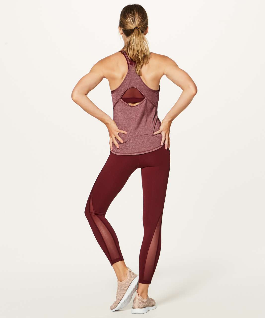 Lululemon Fast As Light Singlet - Heathered Deep Rouge