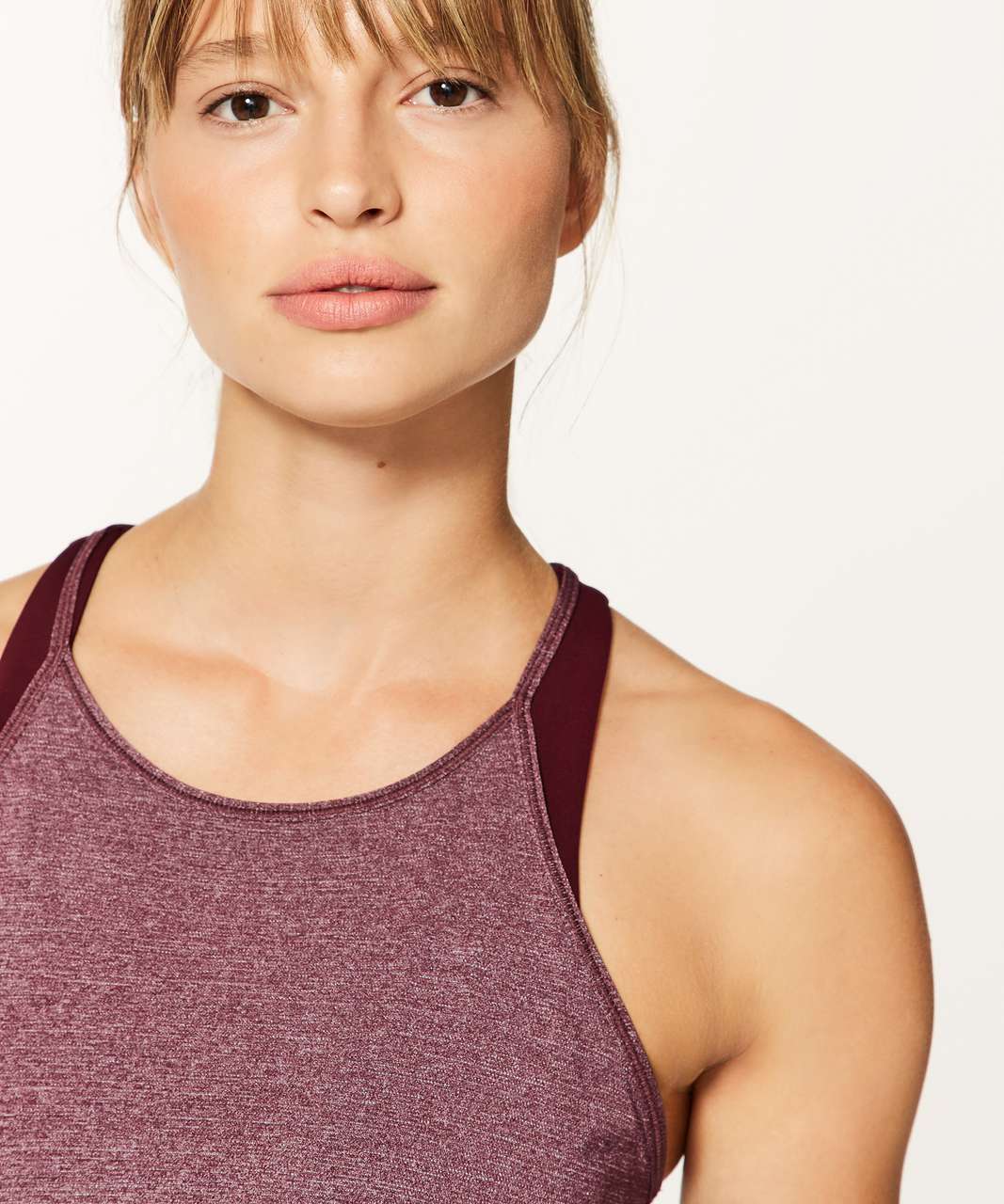 Lululemon Fast As Light Singlet - Heathered Deep Rouge