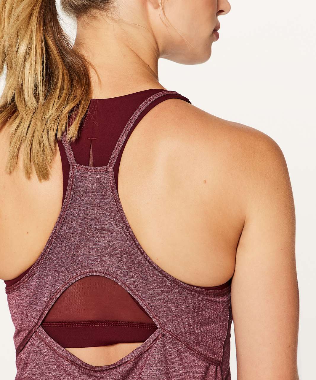 Lululemon Fast As Light Singlet - Heathered Deep Rouge