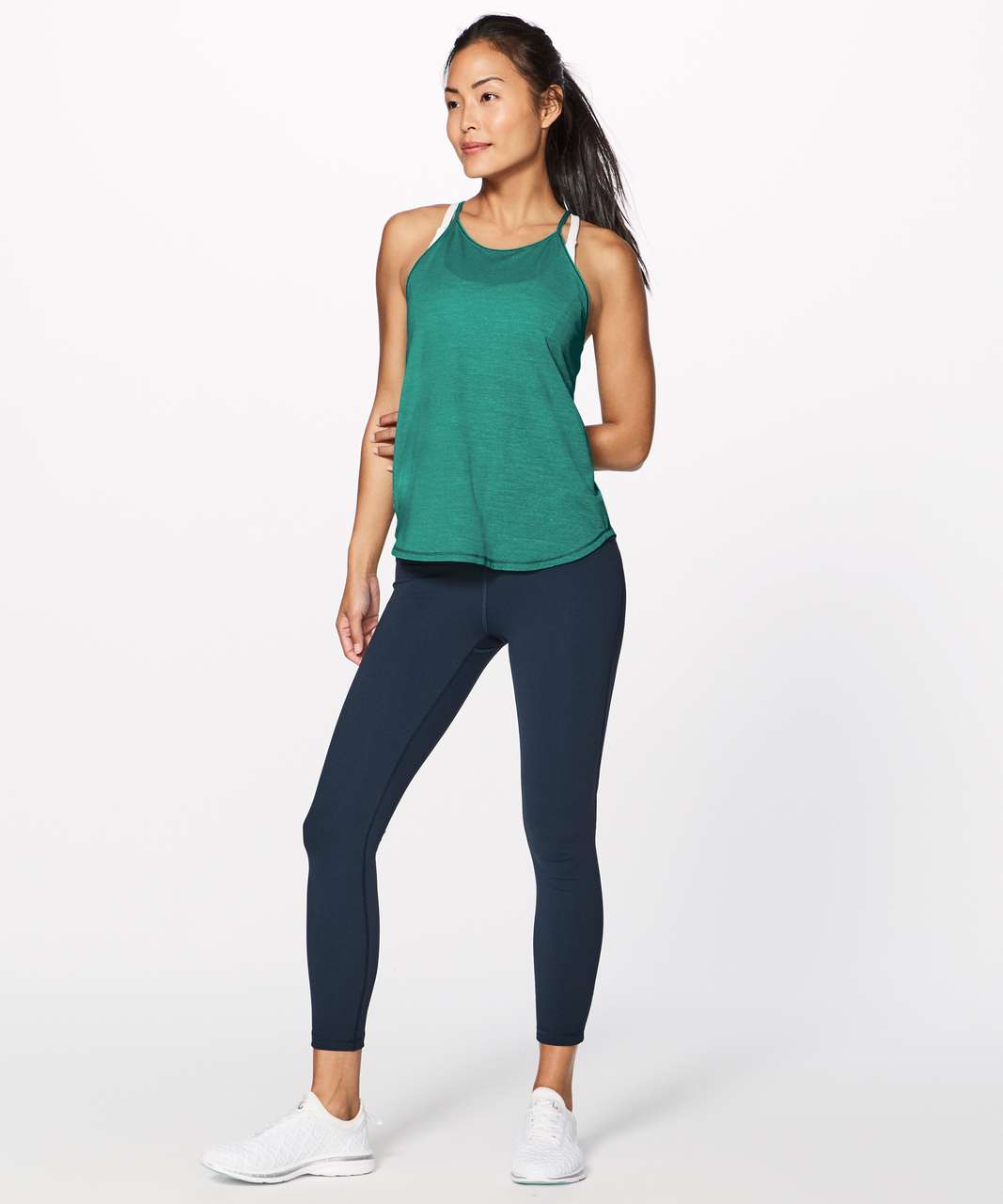 Lululemon Fast As Light Singlet - Heathered Teal Green