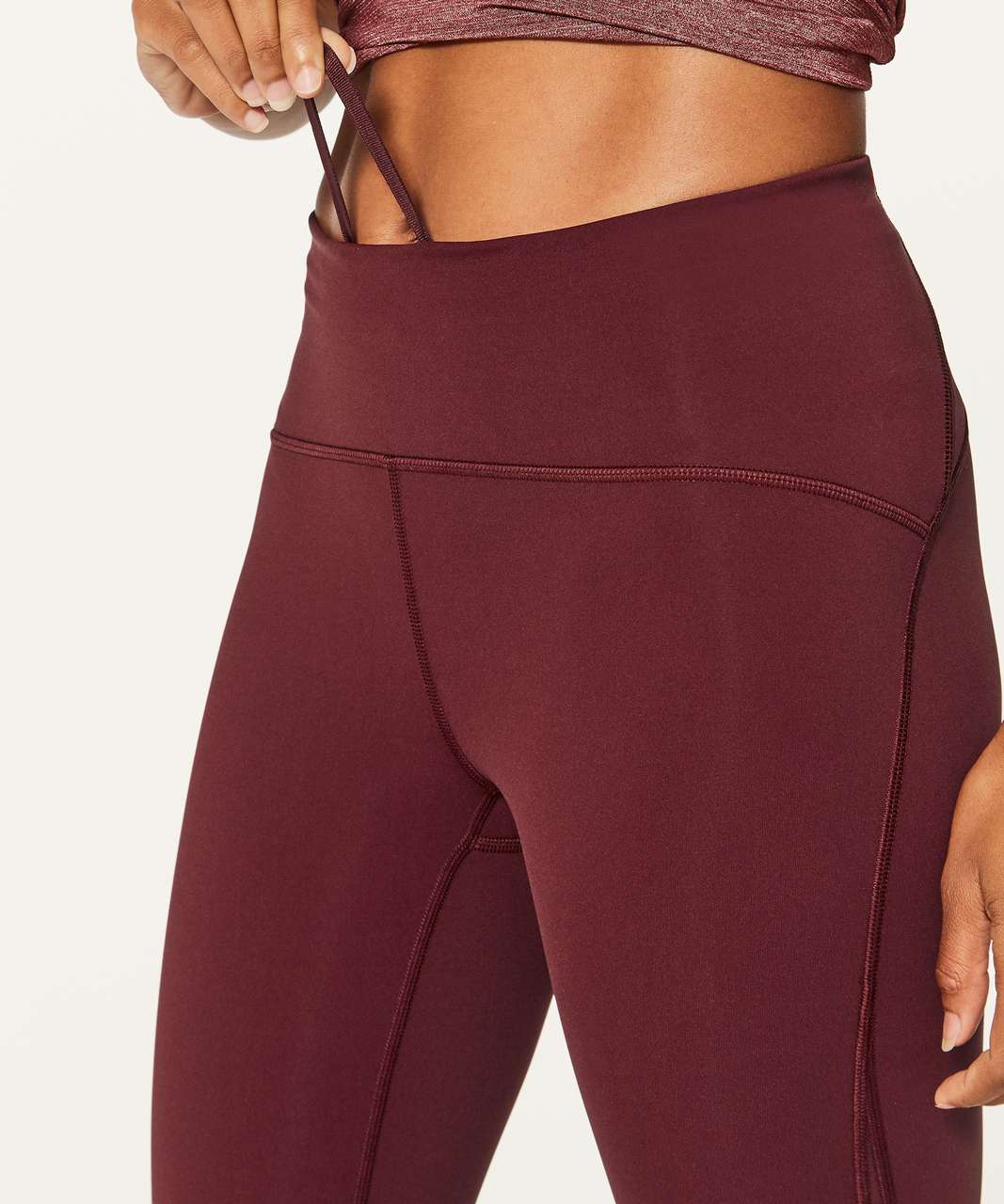 Lululemon Train Times Crop (17") - Deep Rouge