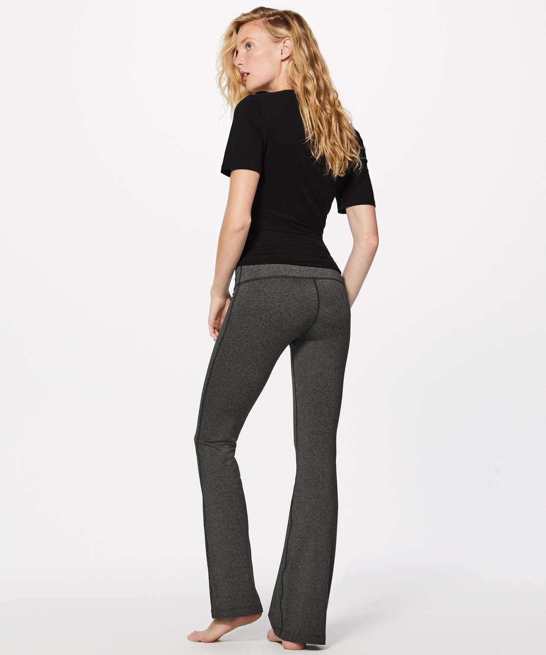 Lululemon Throw Back Pant (31) - Heathered Black - lulu fanatics