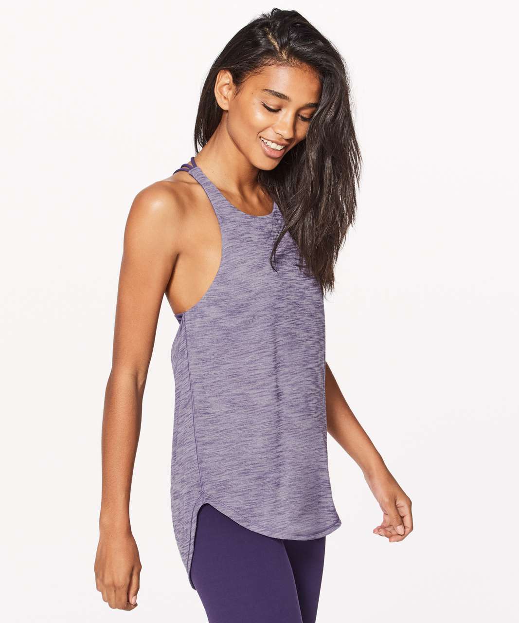 Lululemon Raise The Barre Tank - Heathered Viola - lulu fanatics