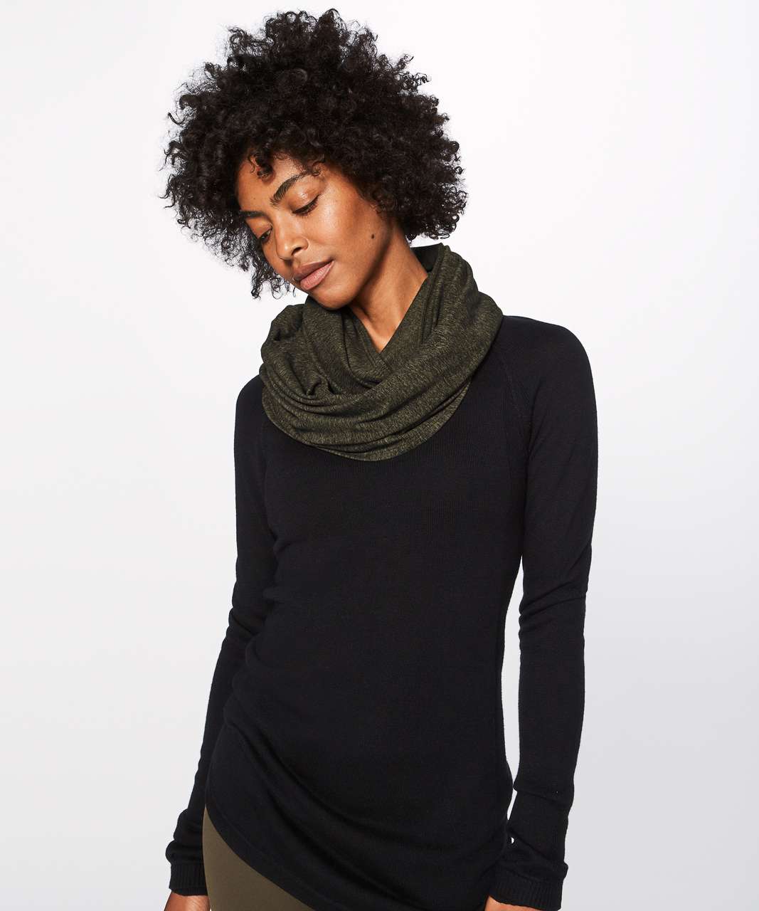 Lululemon Vinyasa Scarf - Heathered Herringbone Heathered Slate Black -  lulu fanatics