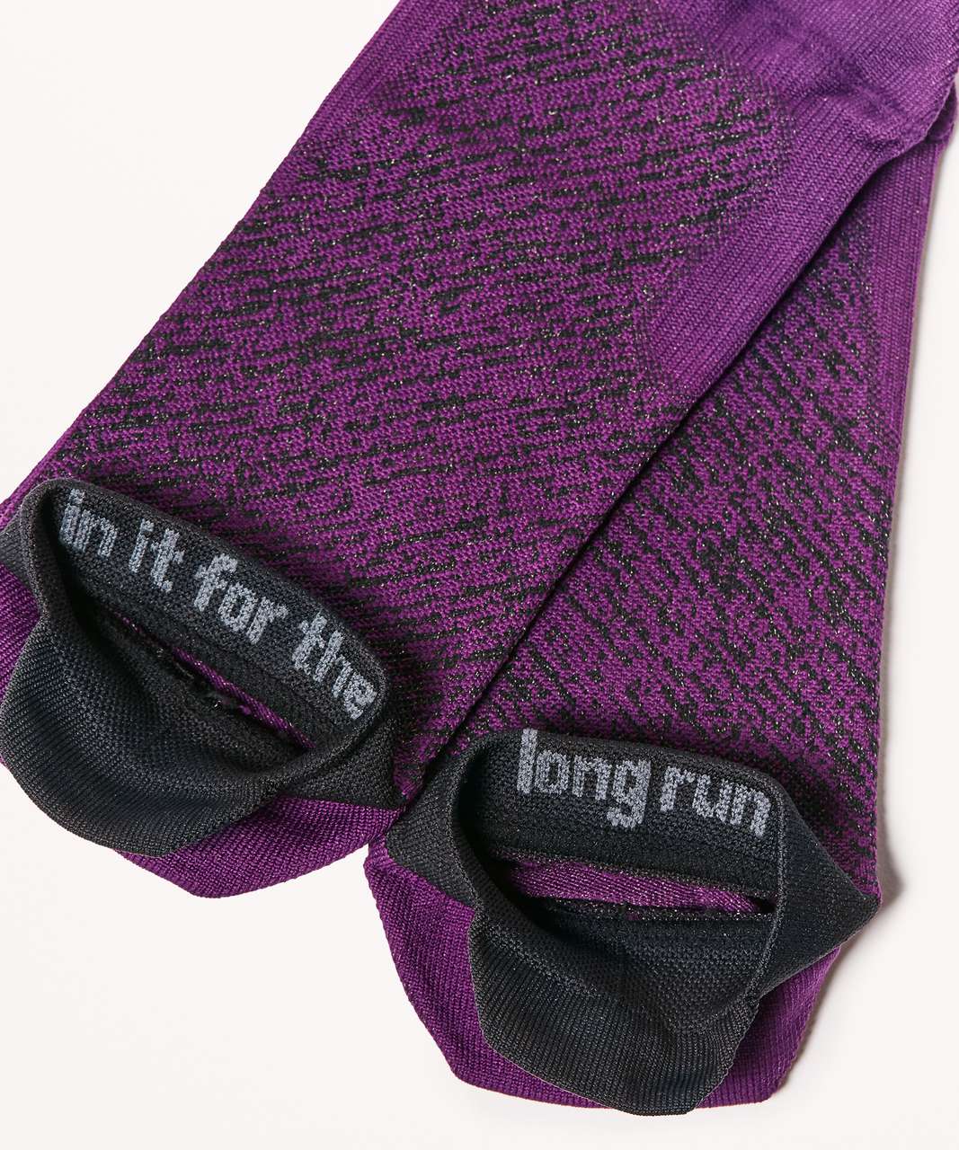 Lululemon Light Speed Sock (Silver) - Ultra Plum / Black