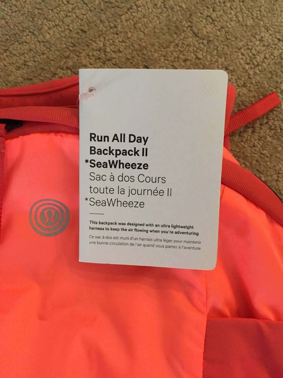 Lululemon Run All Day Backpack II *SW - 2017 Seawheeze - GRAL