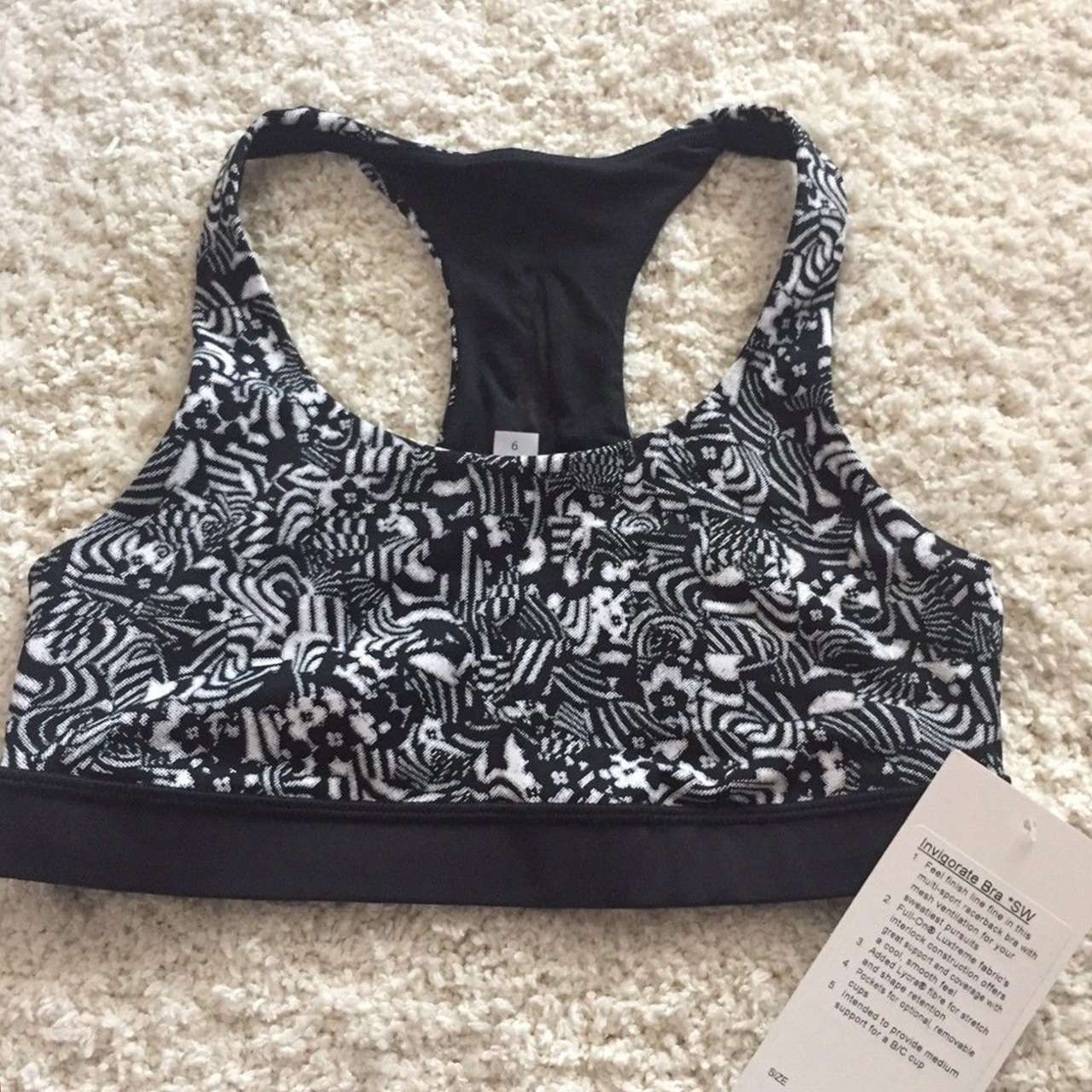 Lululemon Invigorate Bra *SW - 2017 Seawheeze - WBCO / BLK