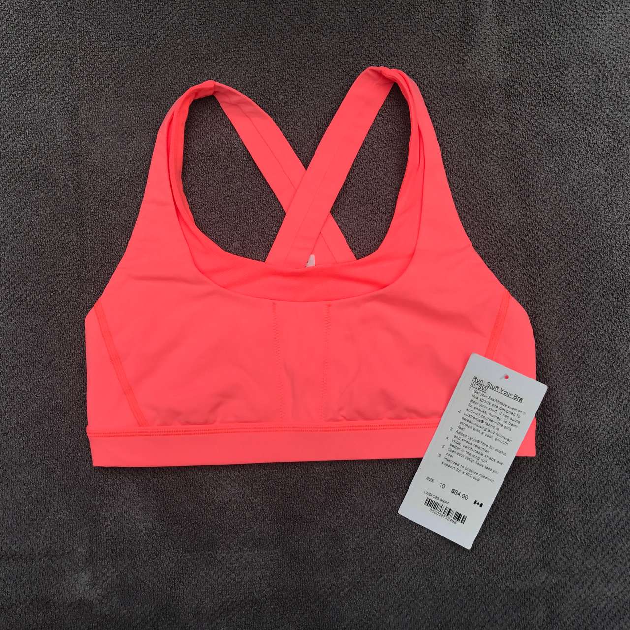 Lululemon Run: Stuff Your Bra III *SW - 2017 Seawheeze - Grapefruit - lulu  fanatics