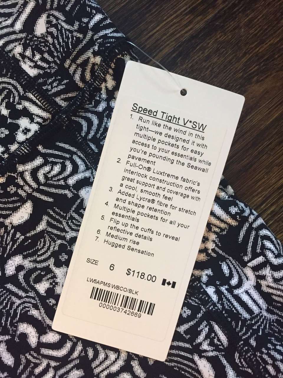 Lululemon Speed Tight V *SW - 2017 Seawheeze - WBCO / Black - lulu fanatics