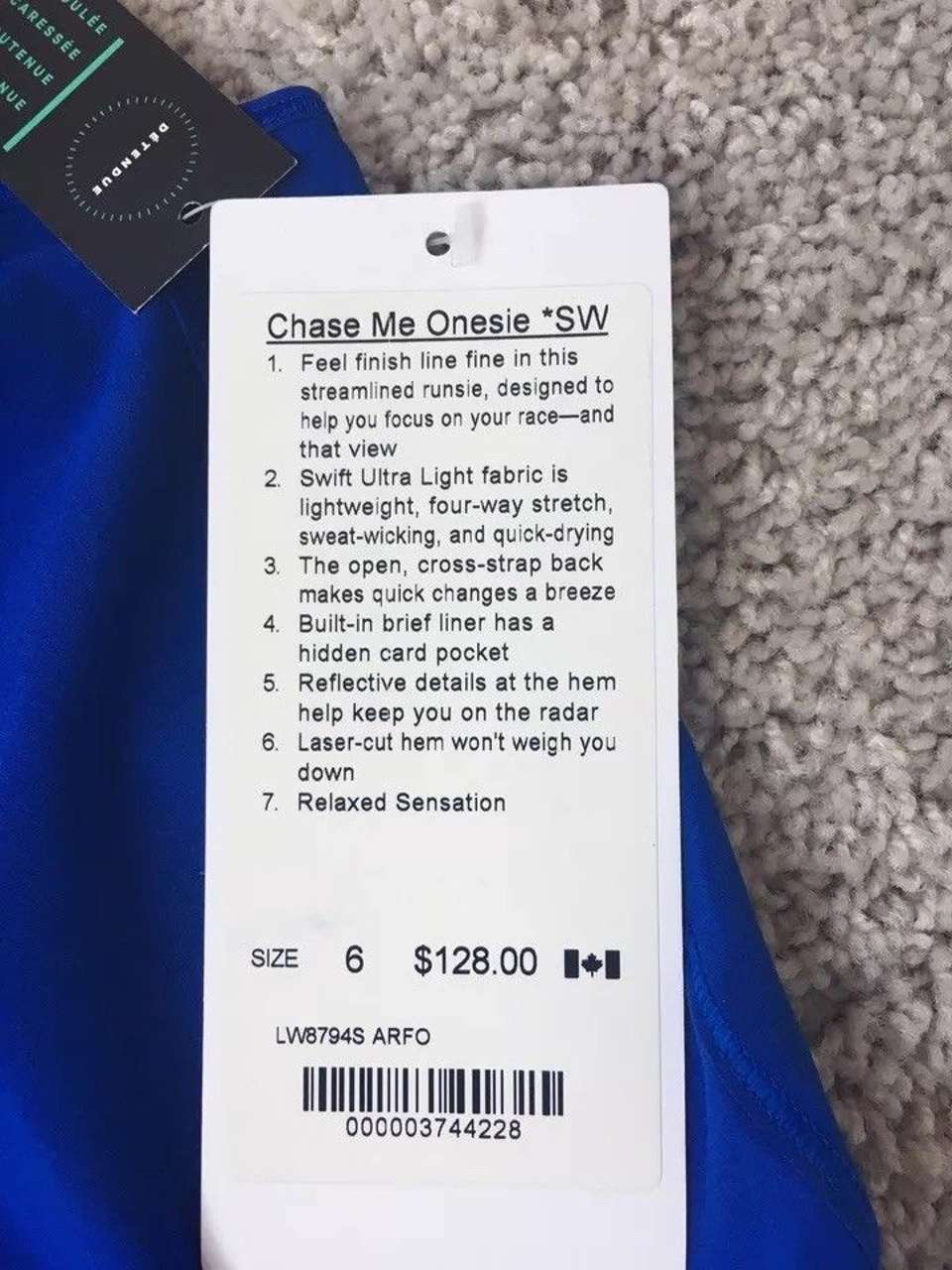 Lululemon Chase Me Onesie *SW - 2017 Seawheeze - Jet Stream Blue