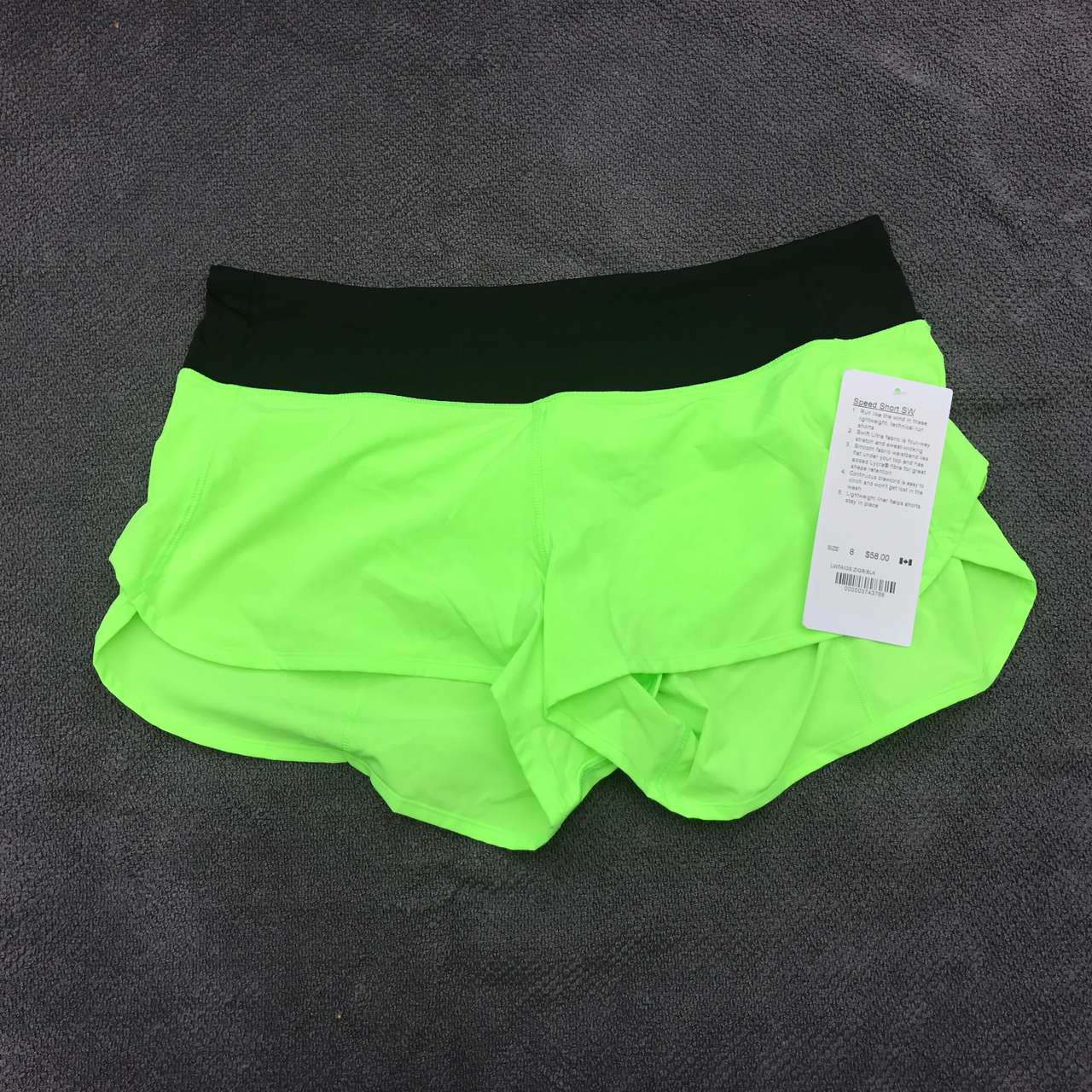 Lululemon Speed Short *SW - 2017 Seawheeze - Zippy Green / Black