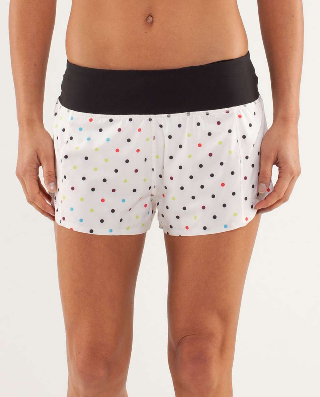 Lululemon Run: Light As Air Short - 2012 Seawheeze - Wheezy Dot Multi / Black