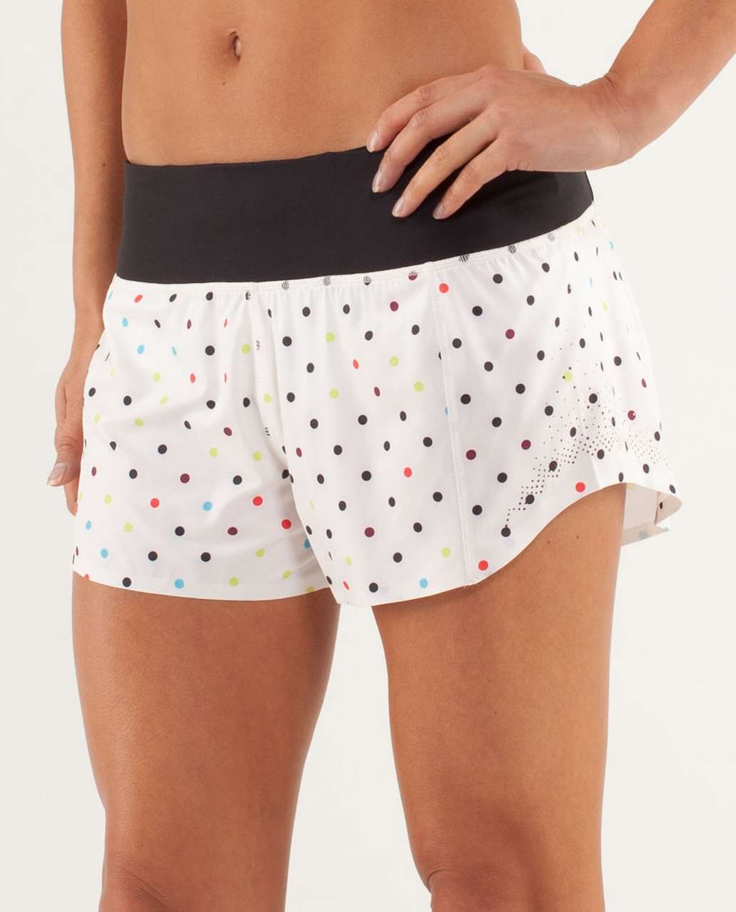 Lululemon Run: Light As Air Short - 2012 Seawheeze - Wheezy Dot Multi / Black