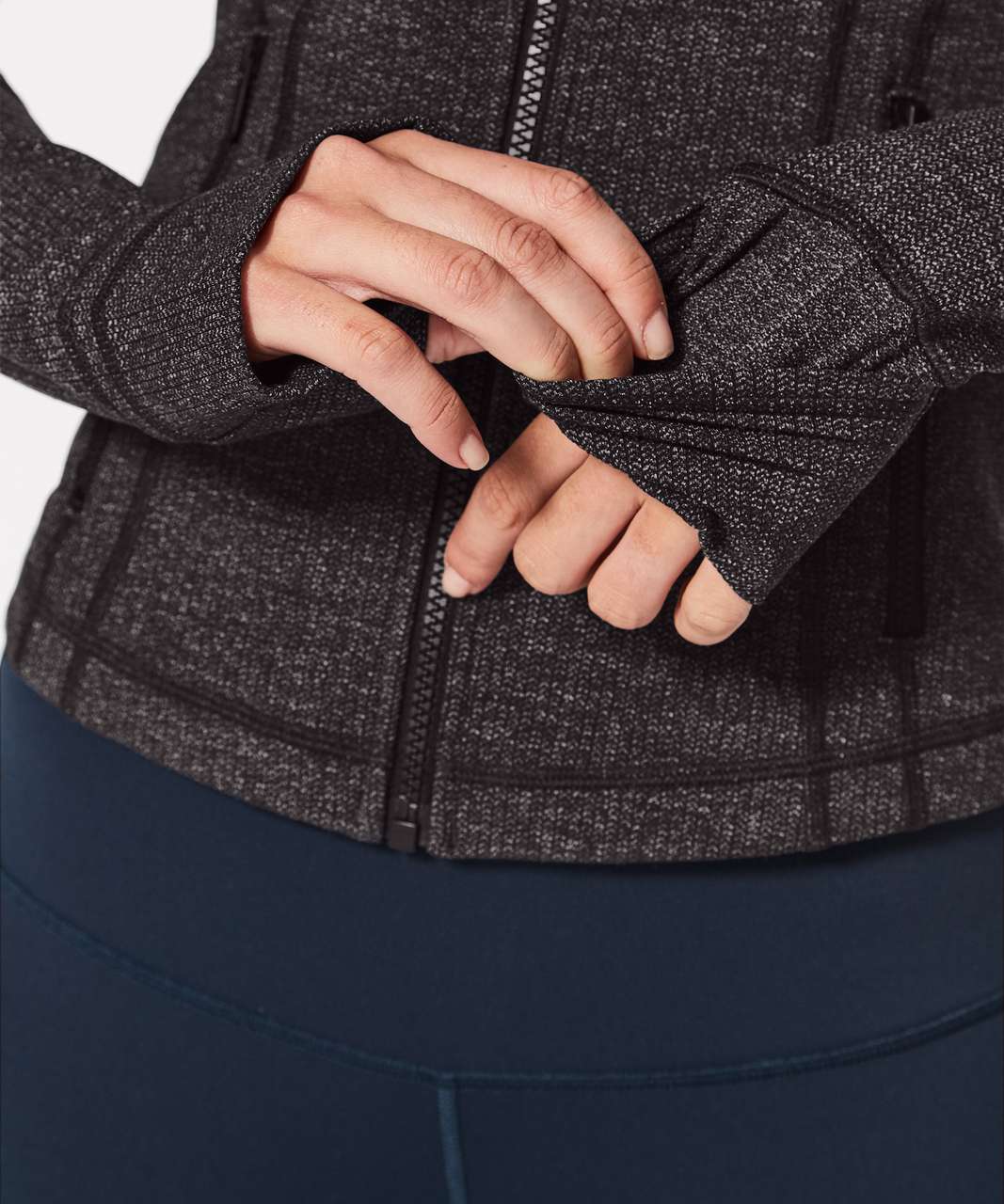 Lululemon Define Jacket - Luon Variegated Knit Black Heathered Black (First  Release) - lulu fanatics