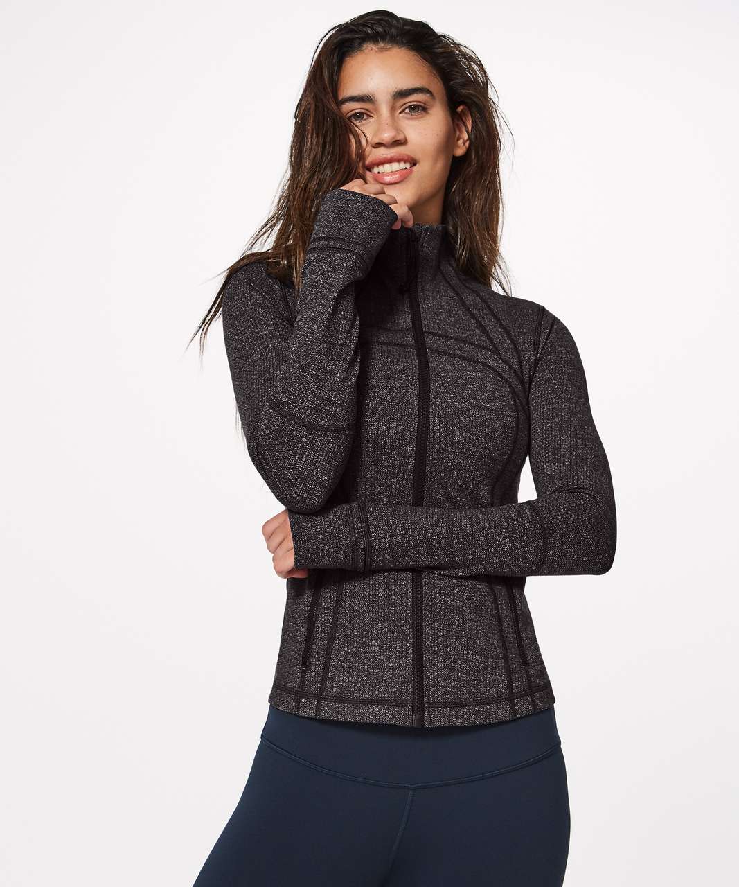 Lululemon Define Jacket - Luon Variegated Knit Black Heathered