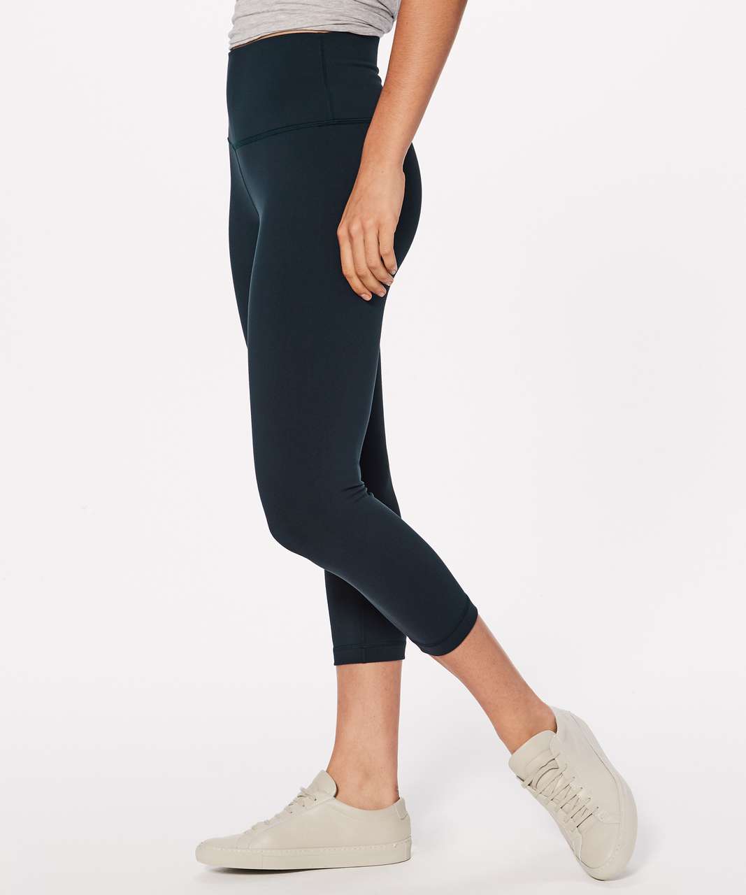 Lululemon Wunder Under Crop Hi-Rise Luon Parallel Stripe Black White size 8  NWT