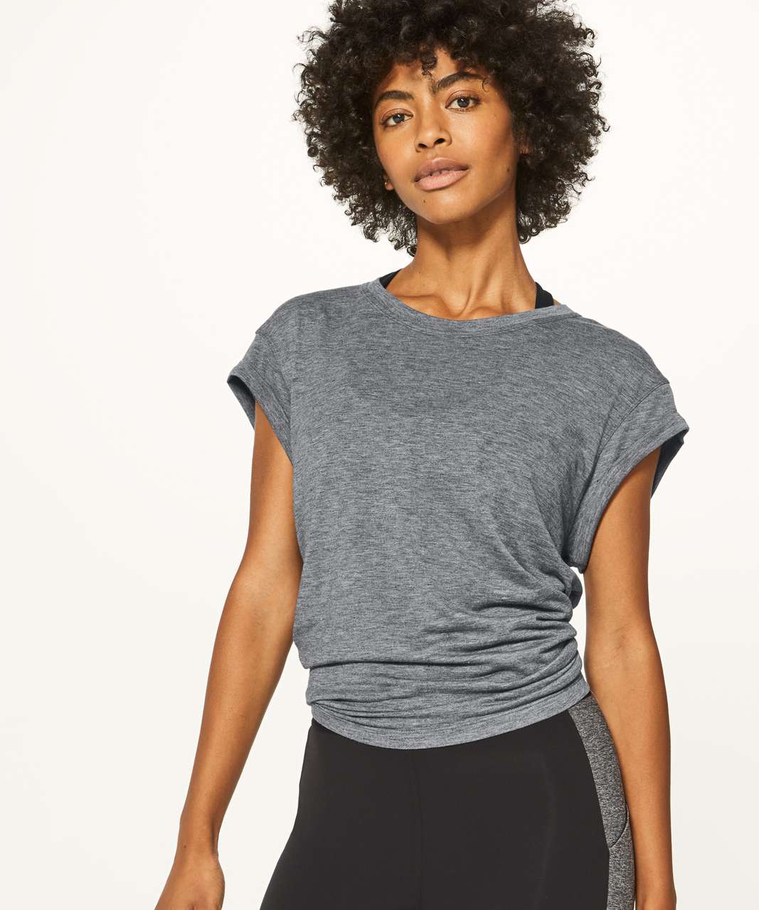 Lululemon Box It Out Short Sleeve - Heathered Black