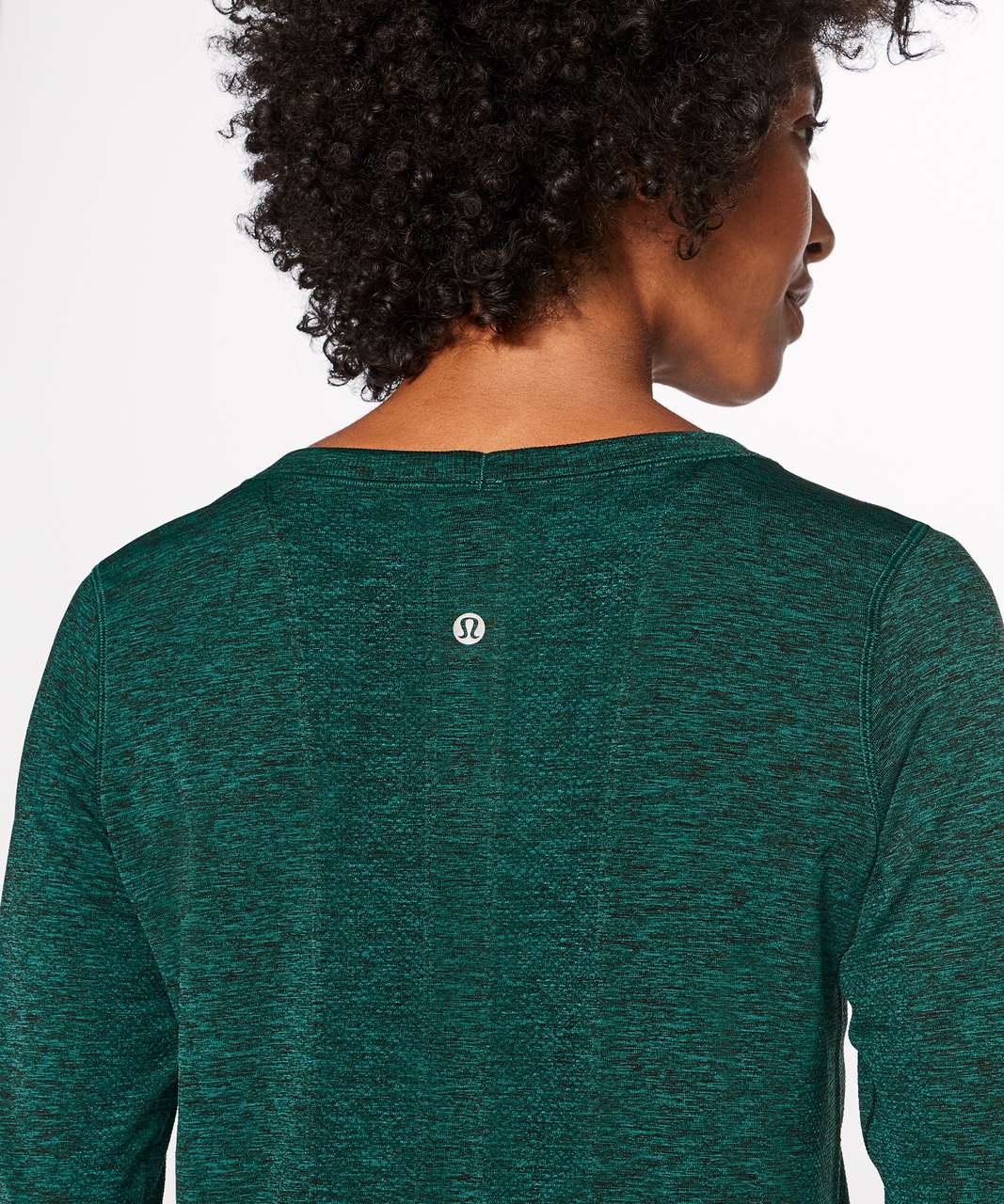 Lululemon Swiftly Tech Long Sleeve (Breeze) (Relaxed Fit) - Teal Green / Black