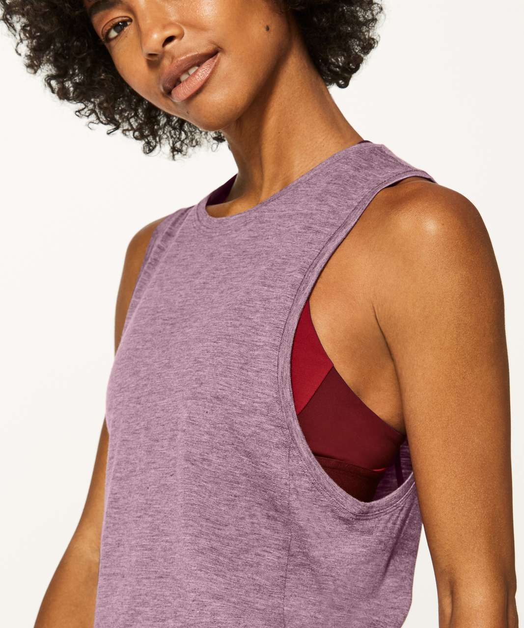 Lululemon Box It Out Tank - Heathered Oxblood