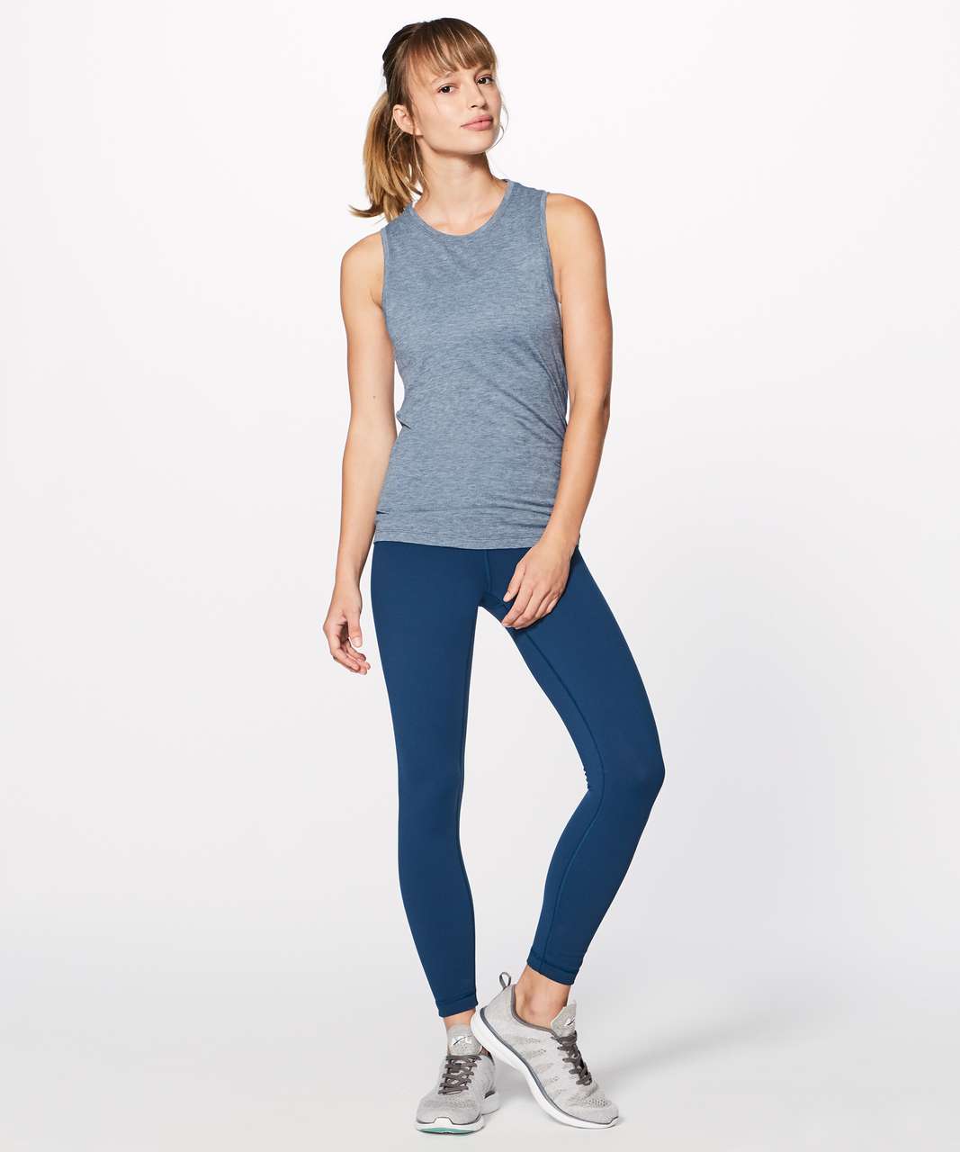 Lululemon Box It Out Tank - Heathered Night Tide