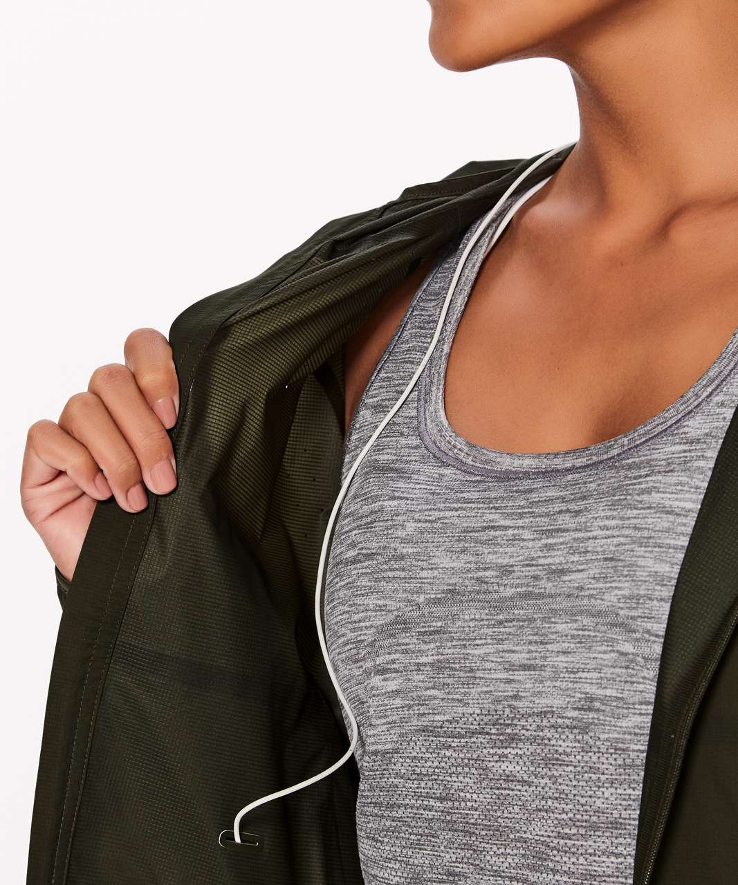 Lululemon Like The Windshell - Dark Olive