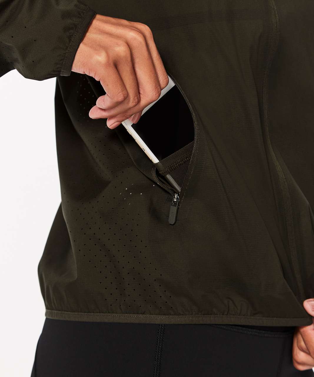 Lululemon Like The Windshell - Dark Olive