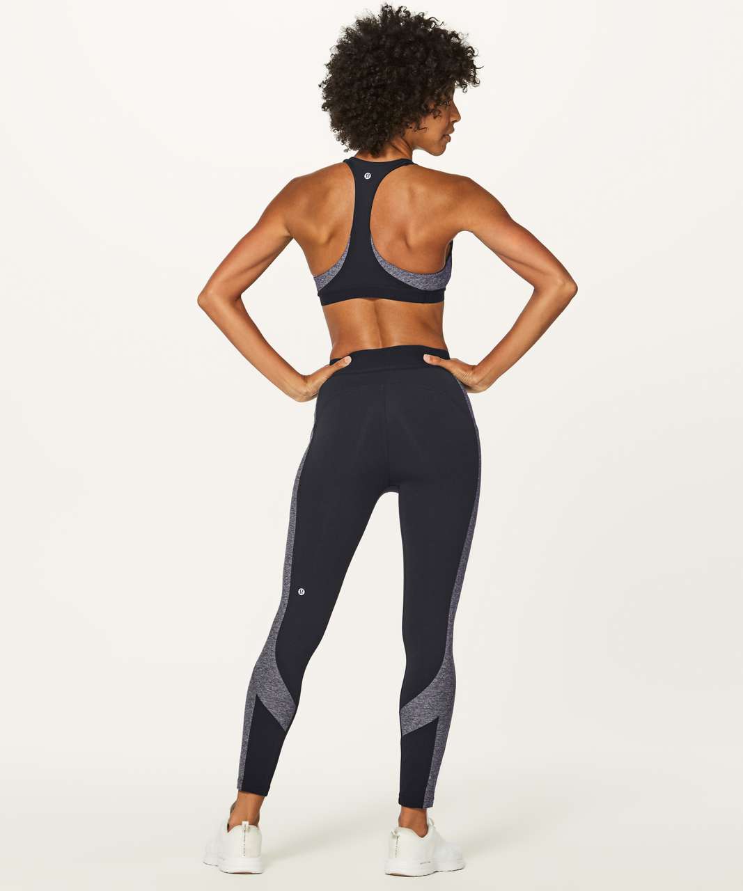 LULULEMON Box It Out High-Rise Legging. Black & Gray. Side pockets