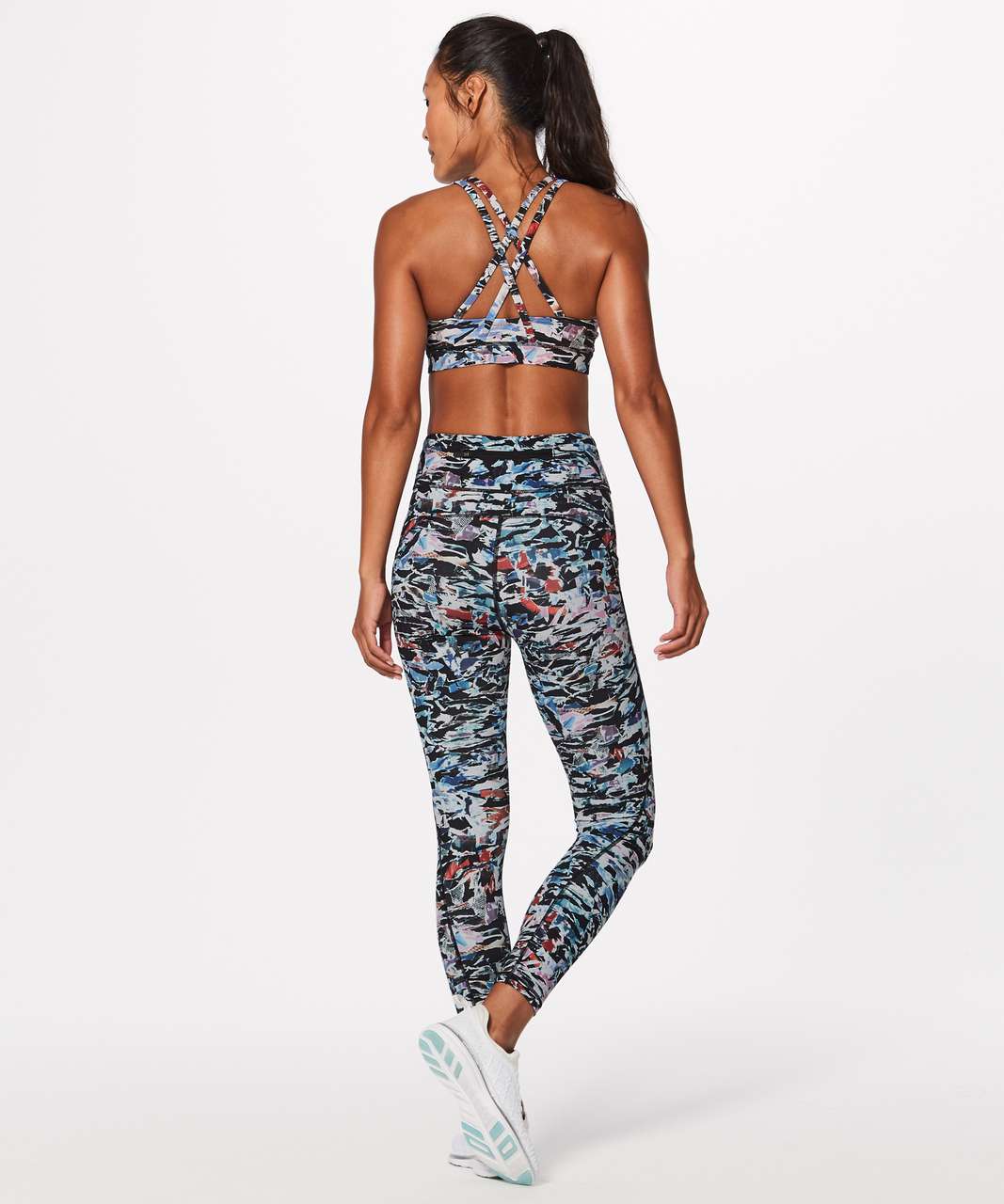 Lululemon Time To Sweat Bra - Hinshu Alpine White Multi - lulu