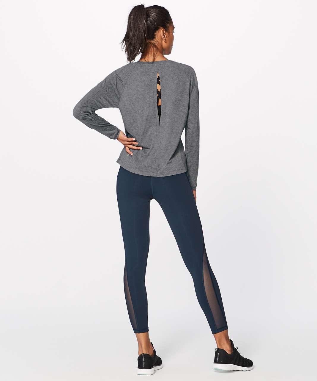 Lululemon Box It Out Long Sleeve - Heathered Black