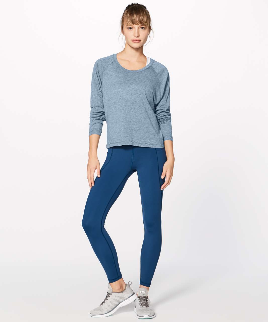 Lululemon Box It Out Long Sleeve - Heathered Night Tide - lulu fanatics