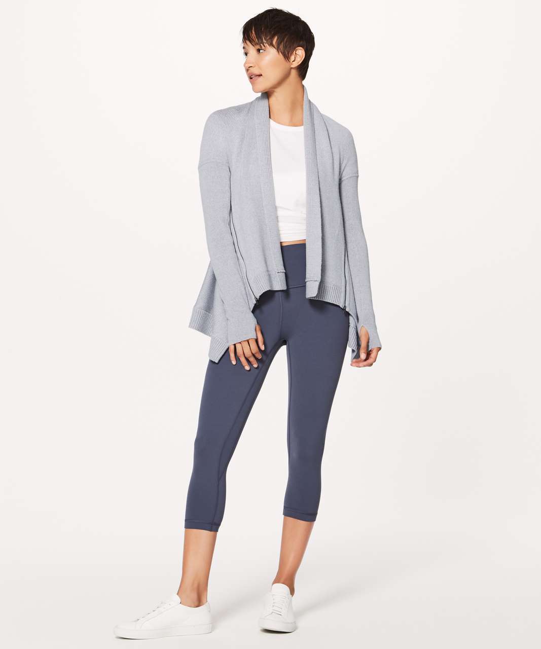 Lululemon Wrap It Up Sweater - Heathered Light Grey