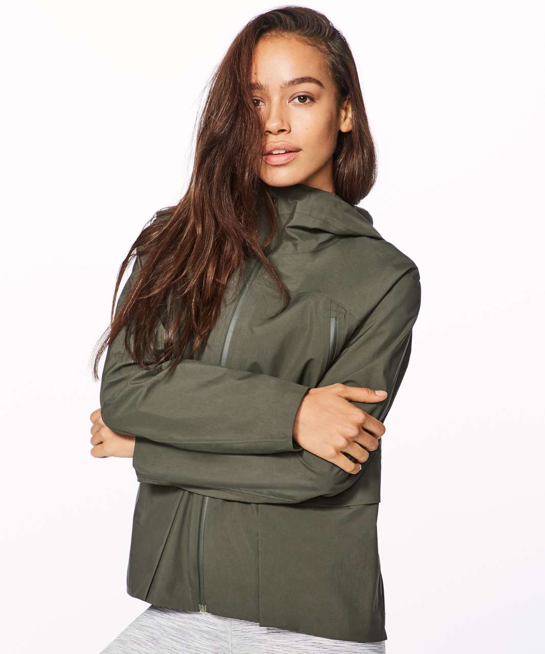 Lululemon Rise & Shine Jacket III - Dark Olive - lulu fanatics