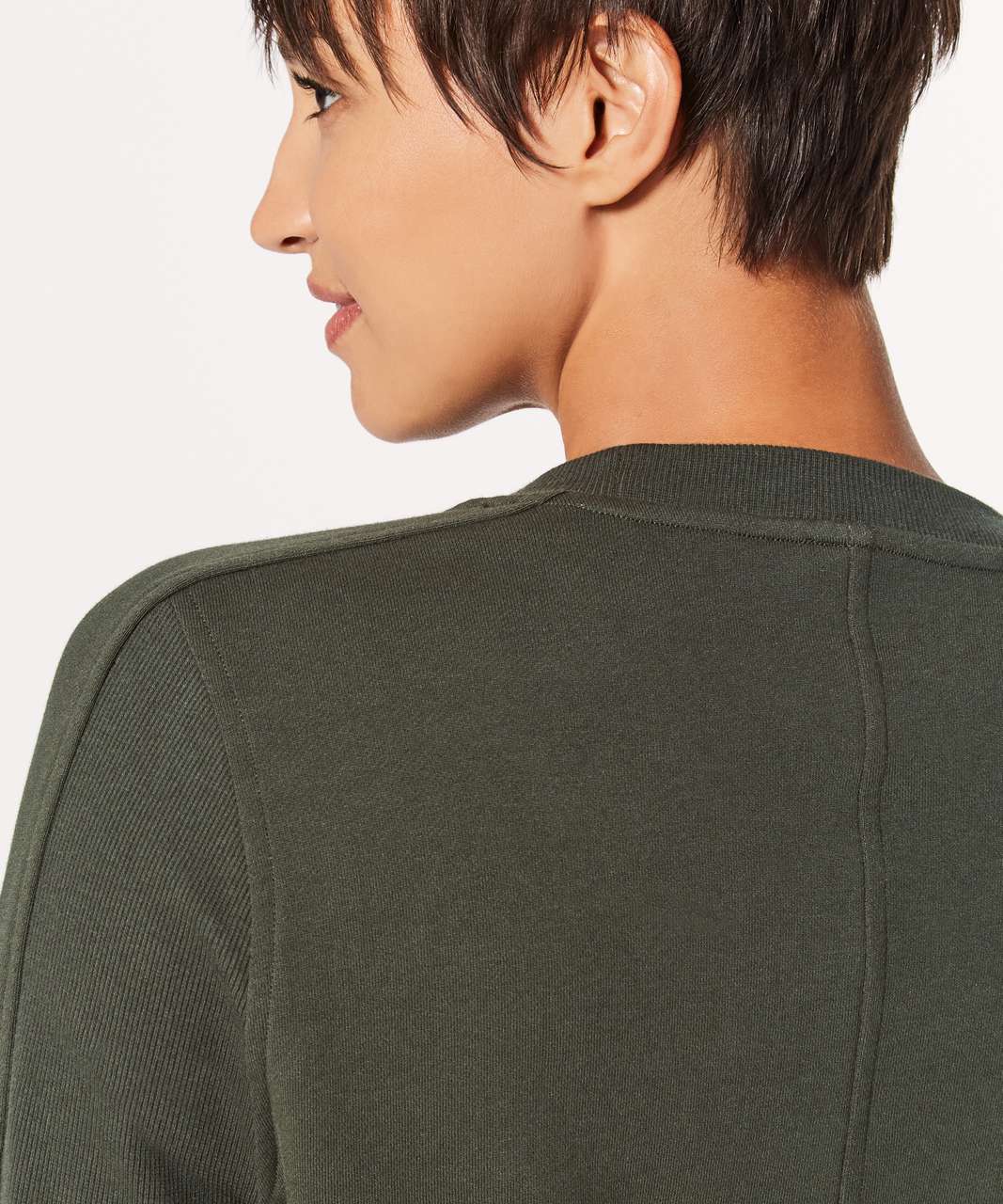 Lululemon Press Pause Crew - Dark Olive