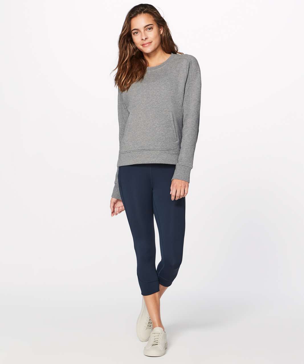 Lululemon Press Pause Crew - Heathered Medium Grey