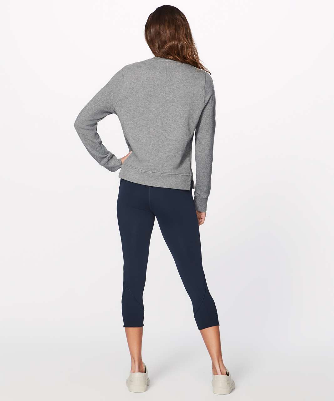 Lululemon Press Pause Pullover - Heathered Medium Grey - lulu fanatics