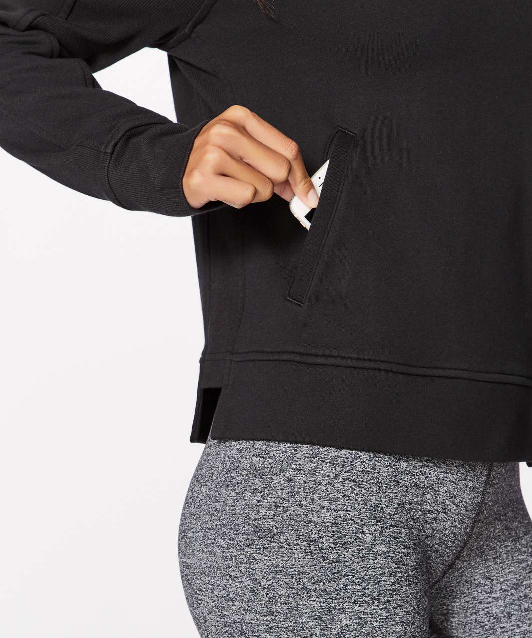 Lululemon Press Pause Pullover - Heathered Medium Grey - lulu fanatics