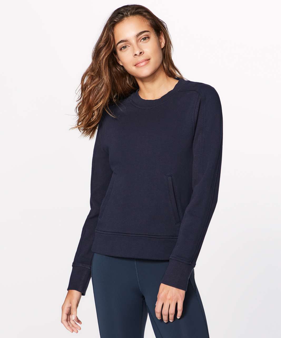 Lululemon Press Pause Crew - Midnight Navy